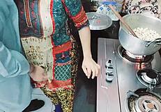 Indian wife’s tight ass drilled hard in kitchen