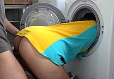 i fucked my stepmom stuck in the washer until creampie