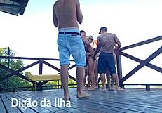 Intense Orgy On Balcony Feels Amazing