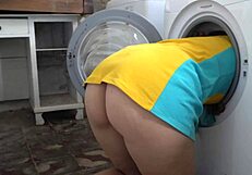 i fucked my stepmom stuck in the washer until creampie