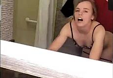 Fucking Tiny 18+ Petite Freshman In Hotel Bathroom