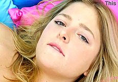 Sweet blonde reveals stunning figure during photoshoot