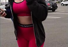 Fit Milf Gets Fucked Hard in Car After Sweaty Gym Session.