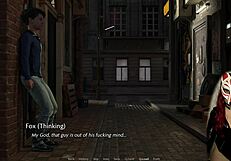 Gamer girl plays porn game in latex outdoors