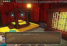 हॉर्नीक्राफ्ट पैरोडी हेंटाई गेम एप 45 में फेमडॉम कम एक्शन