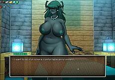 हॉर्नीक्राफ्ट पैरोडी हेंटाई गेम एप 45 में फेमडॉम कम एक्शन