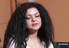 i'm watchin' this passionate german-brazilian babe masturbatin' in front of the camera, touchin' her clit.