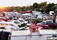 Watch her ride that big dick in the car!