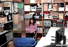 Emily Willis Gets Shaved Pussy Spread by LP Officer. Rough Deepthroat Follows.