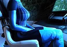 Projekt Passion: Big Tit Cyberpunk Alien Masturbates in Cockpit!