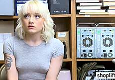 hot blonde small 18+ tits teen 18+ busted by a bad policeman at work