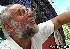 Wow! Blonde Teen 18+ Gets Eaten Out and Spermed by Old Dude!