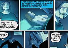 Emotional threesome with robot sex dolls