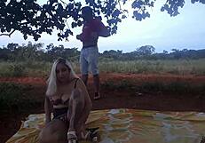 I stuc my big coc in the blond