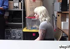 hot blonde small 18+ tits teen 18+ busted by a bad policeman at work