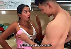 hey, why’s my stepbrother always horny, making me suck in the kitchen?