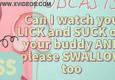Kinky buddy licks and sucks cock then swallows