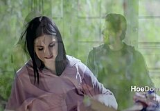 cute violet rain begs coach jay smooth for help. this petite teen brunette wants her first time now!