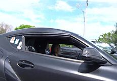 Guess what happens when she loses the race?