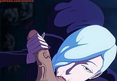 mei mei suggests a good blowjob to the well-endowed guy in public.