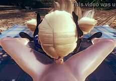 genshin impact hentai pov fischl gets blowjob and cum on face in cosplay