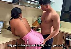 hey, why’s my stepbrother always horny, making me suck in the kitchen?