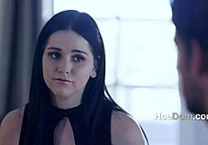 cute violet rain begs coach jay smooth for help. this petite teen brunette wants her first time now!