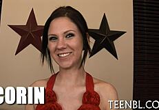 succumbing to beautiful teen's oral, then fucking and cumshot