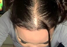 fucking the hair and cumming on ass of japanese tiktok blogger