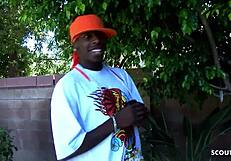 Skinny wife seduces black neighbor for cheating interracial doggy style