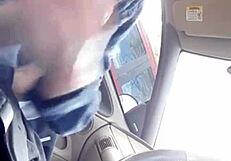 offering my buddy a steamy morning blowjob in car