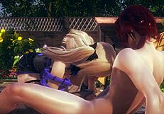 genshin impact hentai pov fischl gets blowjob and cum on face in cosplay