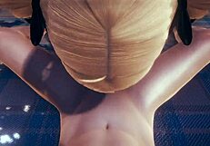 genshin impact hentai pov fischl gets blowjob and cum on face in cosplay