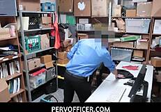 Pervofficer Catches Asian Jade Noir Spreading Legs For Hidden Office Penetration