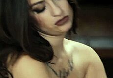 Nuru tattooed masseuse gives handjob and gets banged in shower