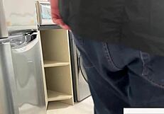 i tricked my step-mom into the washing machine and drilled her ass with creampie and squirt