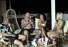 morena seduces with wild moves on cock while bruna carlos sucks her tits