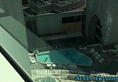 Bold real teen 18+ intensely licking in POV with small tits and red hair