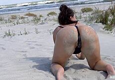 Public beach banging with big ass doggystyle action.