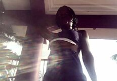 Crazy bitch searches supermarket for lighter to smoke