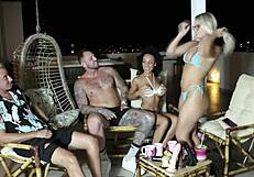 morena seduces with wild moves on cock while bruna carlos sucks her tits