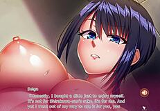 cheeky gal in anime hentai masturbates with toys and gets blowjob from sensei in lesbian sex game part 3