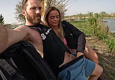 AdamDangerTV gives a quick BJ at the park with Alexis