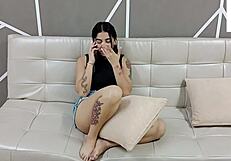 my lesbian friend comes over to record a video for my ex