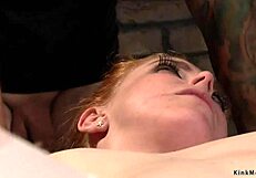 Employee hooks boss with anal in bondage setup