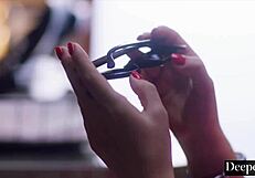 deeper bad girl anna claire takes it hard in mouth and pussy