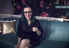 teasing slave tasks by miss faith rae with femdom striptease