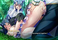 Monster girl breeder ep3 fucks catgirl in hentai game