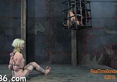 Lovely playgirl taken out from cage for hardcore fucking