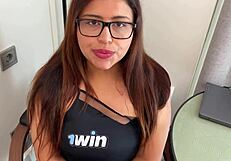 pervert psychologist fucks her client with big cock, creampie in hardcore session